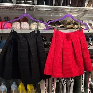 Express Red and Black A-Line Skirts